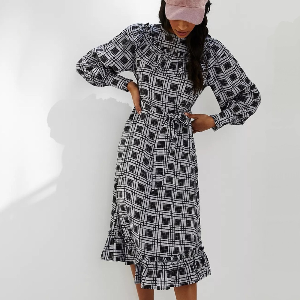 HTF Anthropologie Vincenne Ruffled Maxi Dress